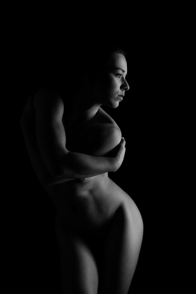 Shadowed Female Curves by Ruth Franke — canvas wall art
