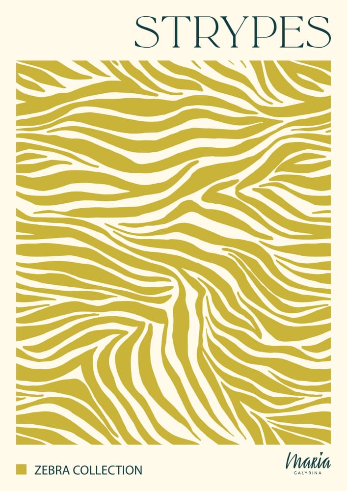 Green Zebra Pattern by Maria Galybina — canvas wall art