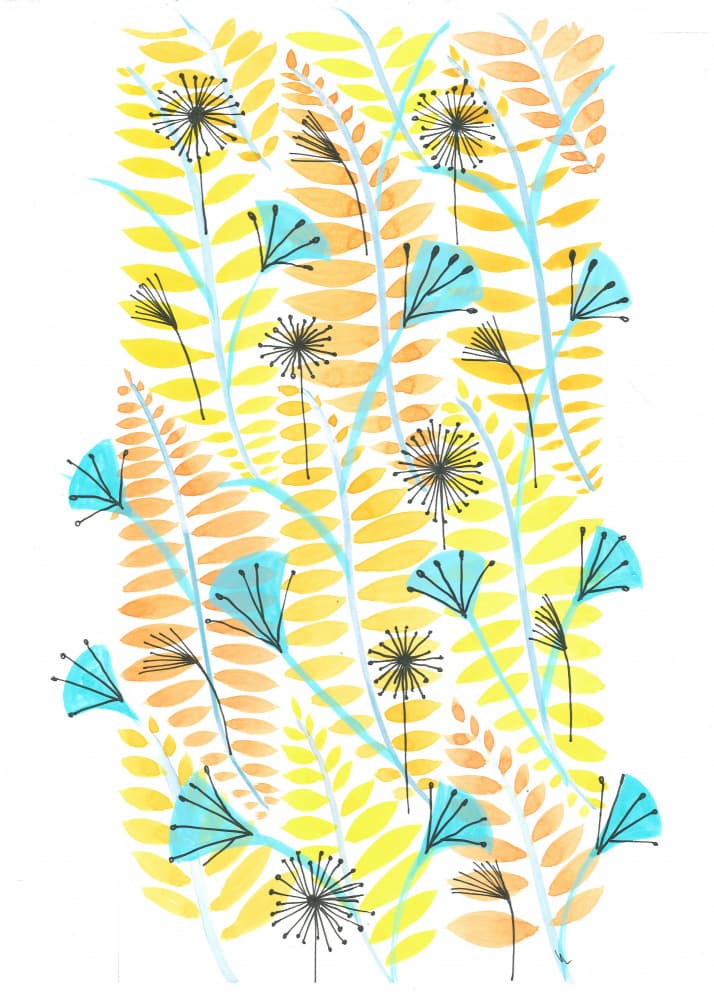 Basic Flowers Simple Leaves by Isabelle Brent — canvas wall art