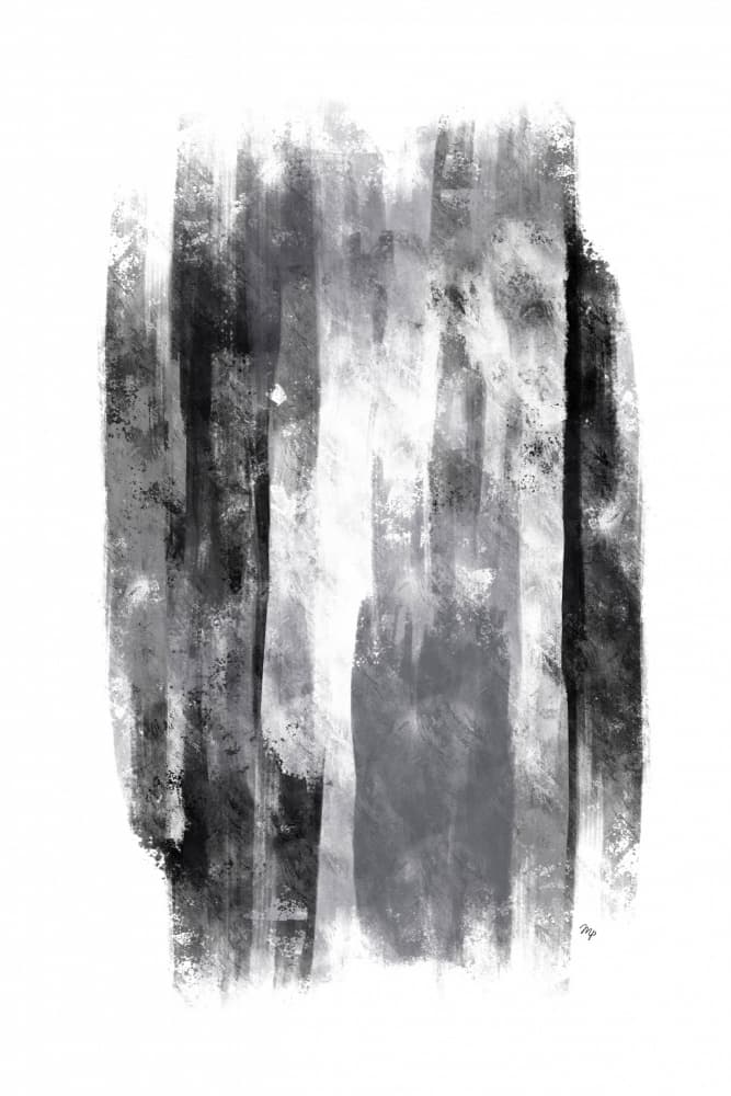 Monochrome Abstract Expression by Martina — canvas wall art