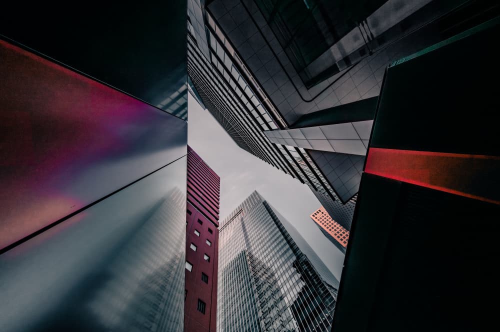 Modern City Reflections by YUTAKA KURAHASHI — canvas wall art