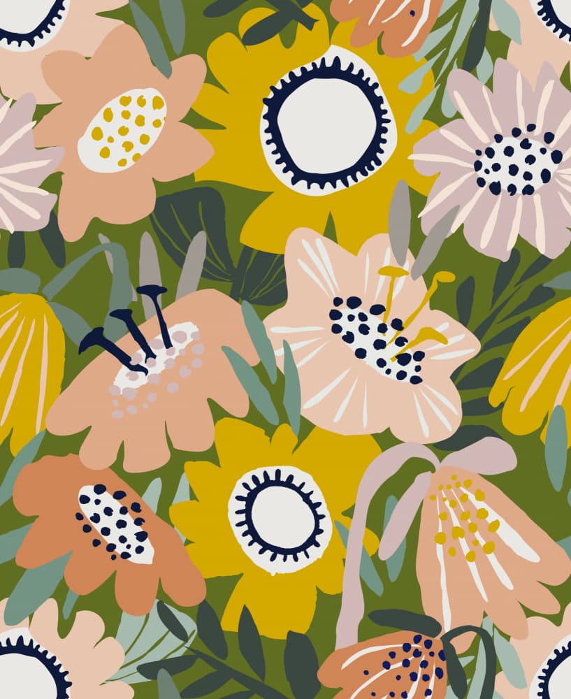 Vibrant Garden Blooms by Annick — canvas wall art