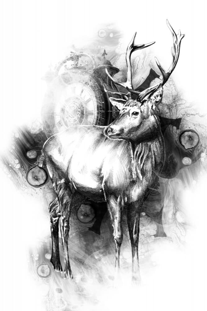 Poster Black White Surreal Art 12 by Rafal Kulik — canvas wall art