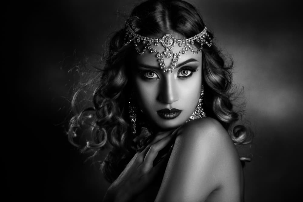Ornate Headpiece Beauty by Peppe Tambè — canvas wall art