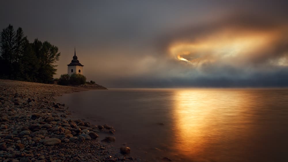 Church Tower Golden Light by Martin Kucera EFIAP AZSF — canvas wall art