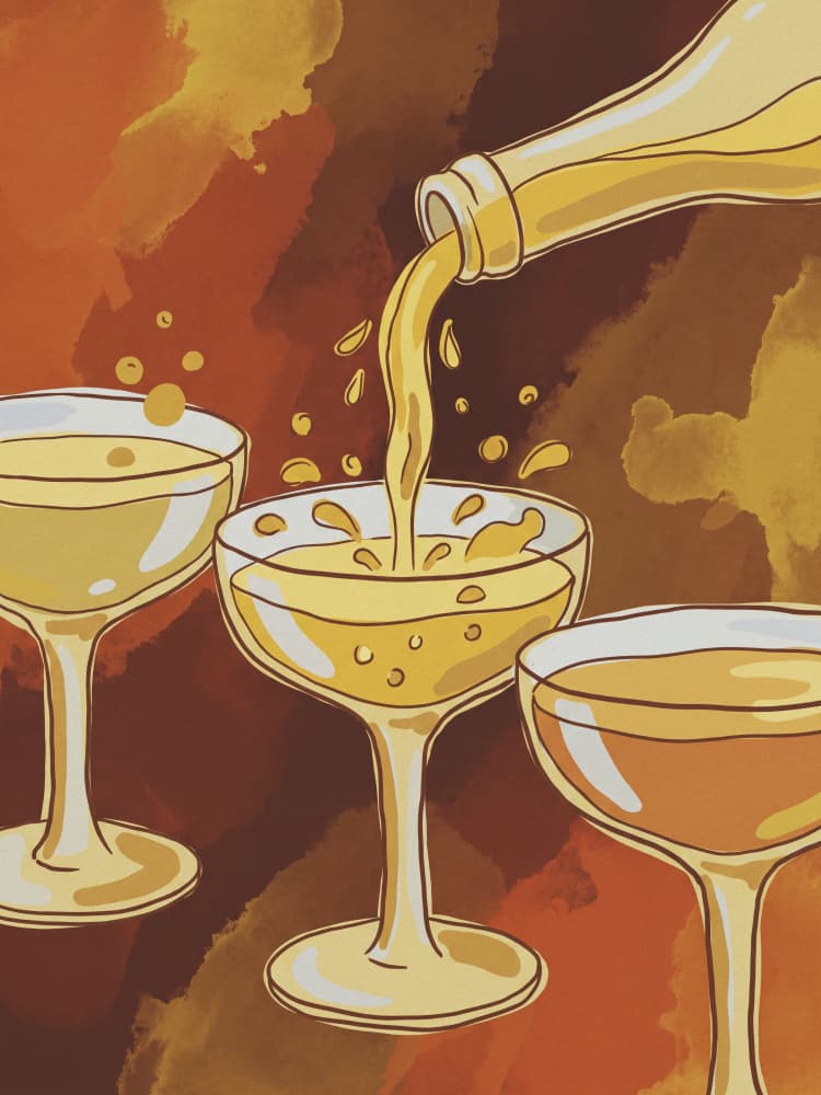 Pouring Coupe Champagne by Andreas Magnusson — canvas wall art