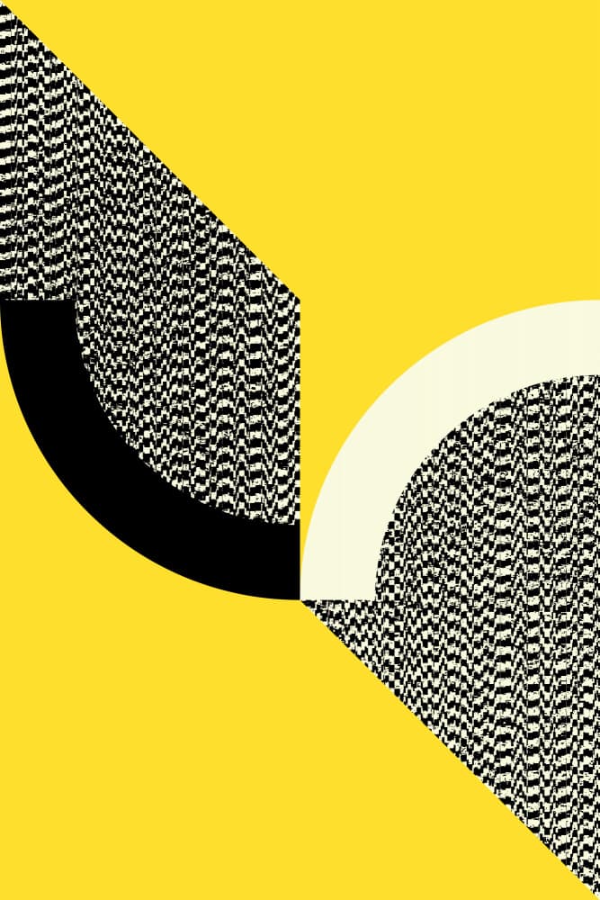 Yellow Geometric Abstract by Petr Strnad — canvas wall art