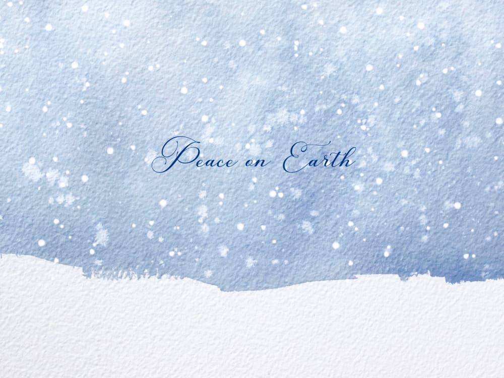 Peace In Earth Snowfall by Ohkimiko — canvas wall art