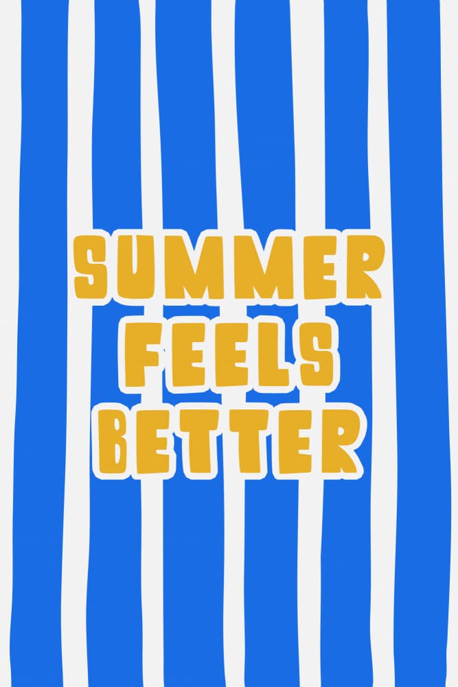 Striped Summer Feels Better by Treechild — canvas wall art
