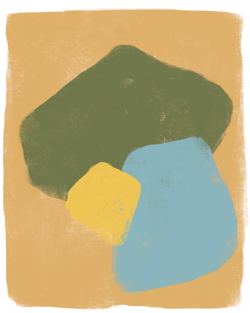 Earthy Abstract Shapes by Bronwyn Baker — canvas wall art