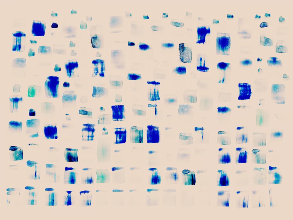Serene Blue Brushstrokes by Danushka Abeygoda — canvas wall art