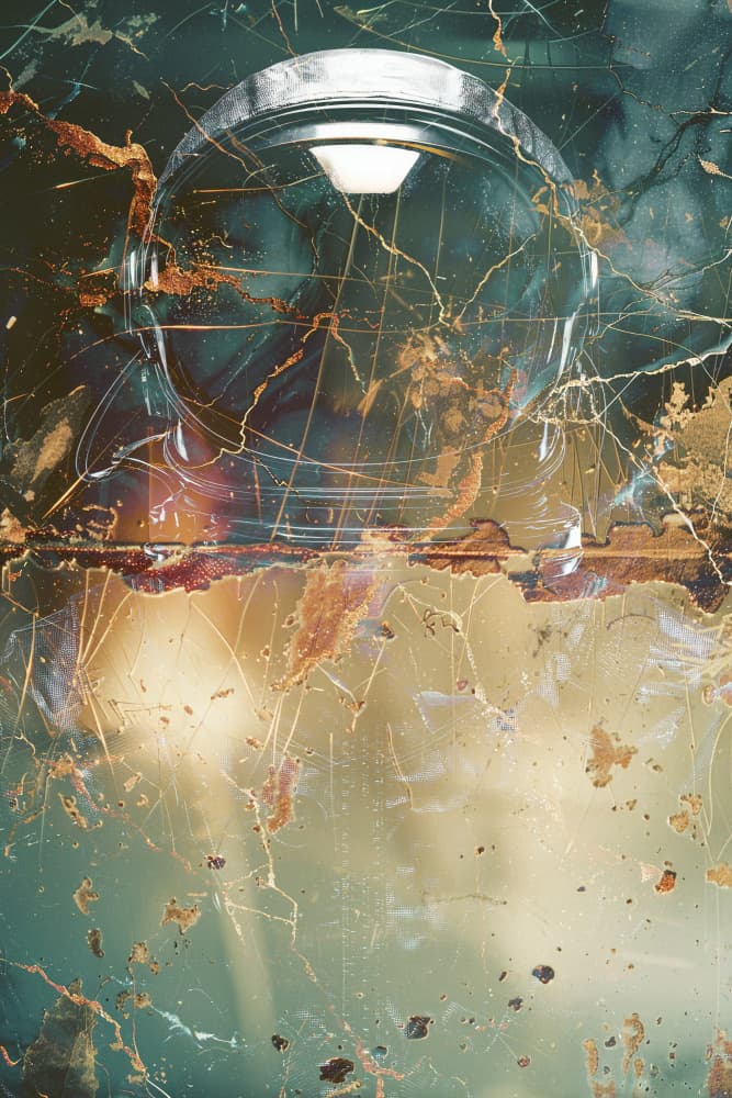 Cracked Golden Helmet by Rafal Kulik — canvas wall art
