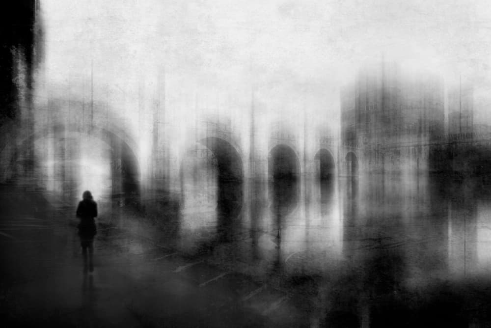 Blurred City Solitude by Nicodemo Quaglia — canvas wall art