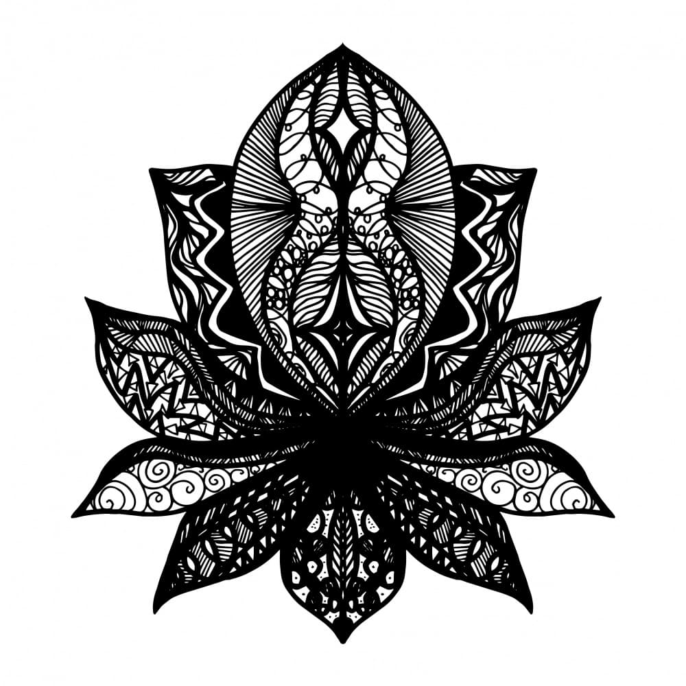 Intricate Lotus Mandala by Marika Barsrsind β canvas wall art