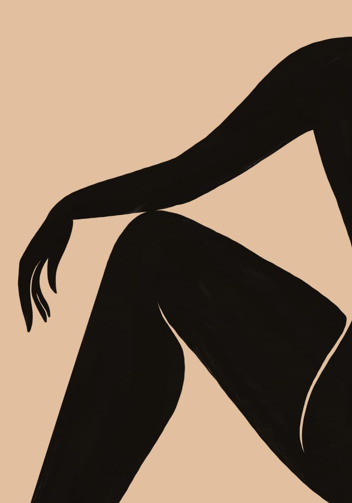 Elegant Feminine Form by Little Dean — canvas wall art