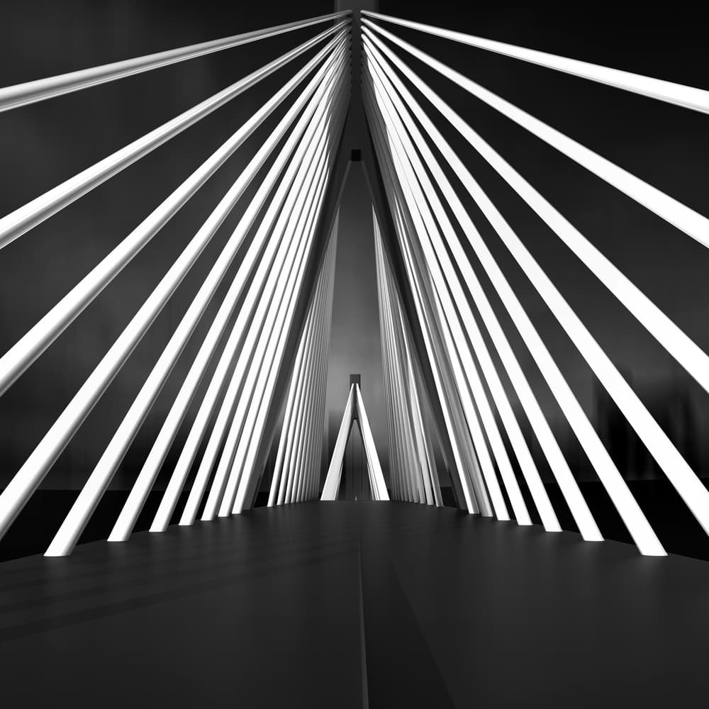 Geometric Bridge Structure by Antonyus Bunjamin (Abe) — canvas wall art