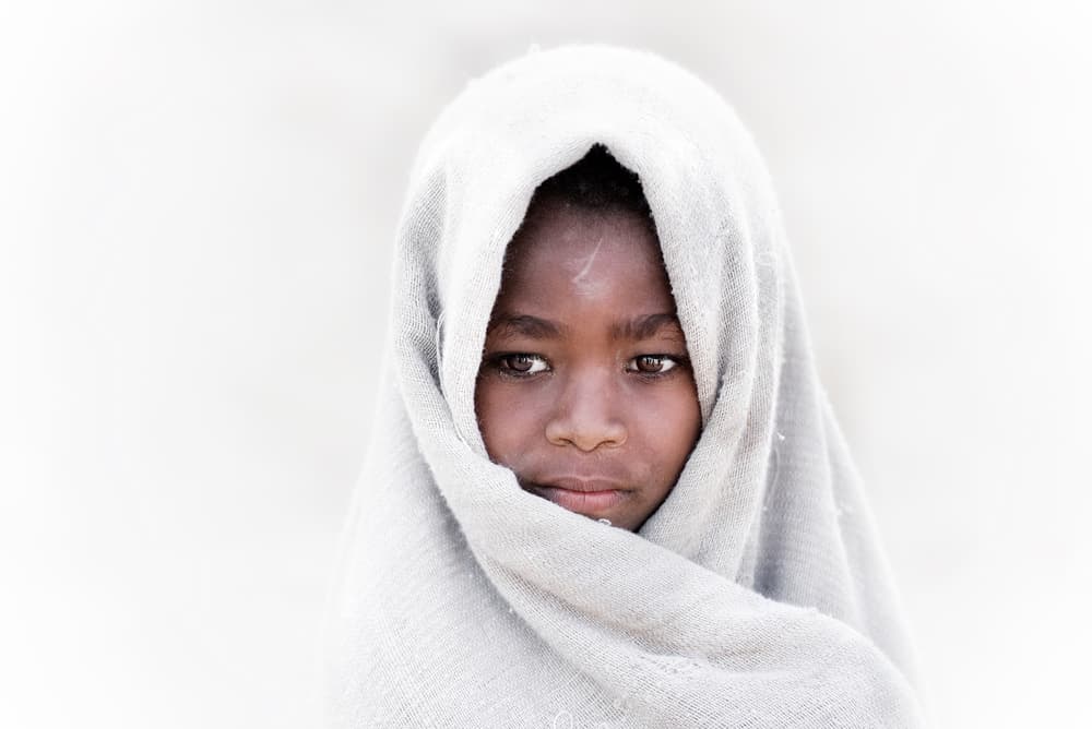 Child's Gentle Gaze by Trevor Cole — canvas wall art
