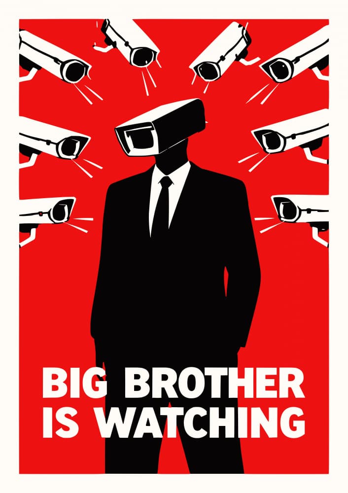 Big Brother Is Watching by Patryk Krygowski — canvas wall art