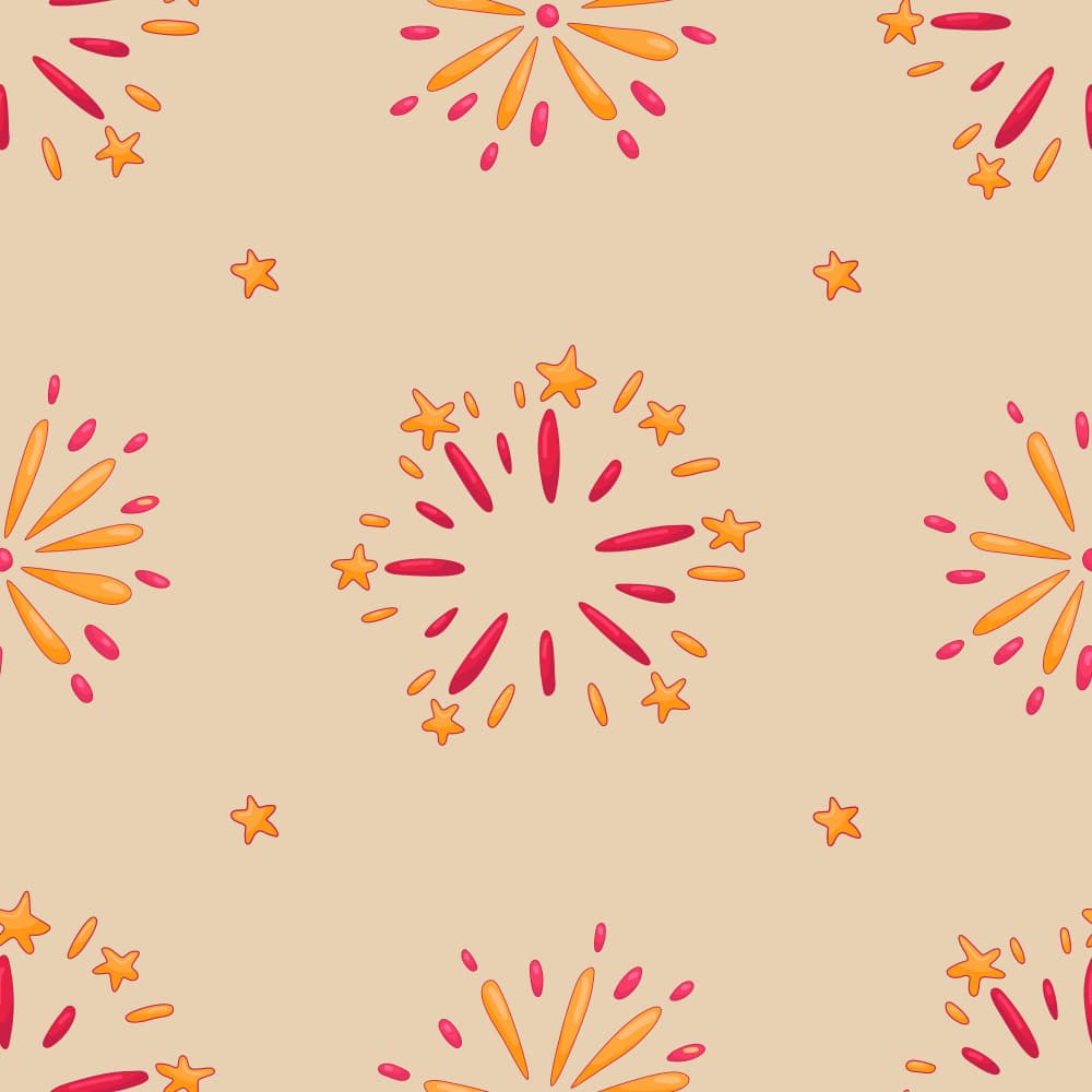 Celebration Fireworks Pattern by Marika Barsrsind β canvas wall art