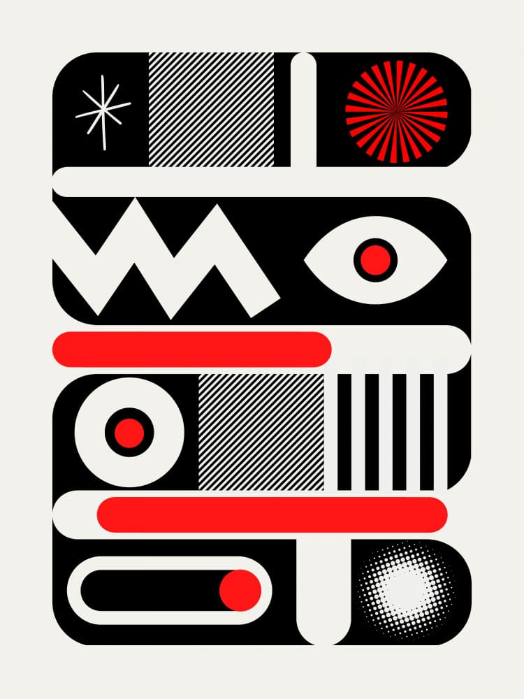 Geometric Abstract Shapes by Little Dean — canvas wall art