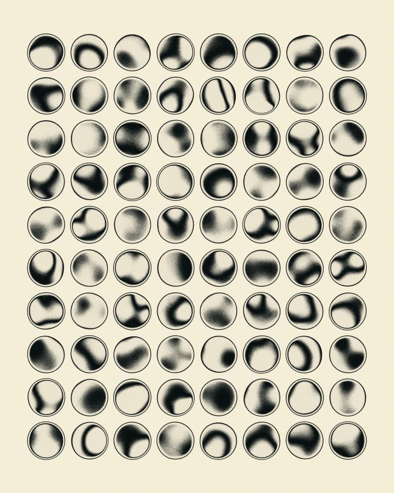 Abstract Fluid Circles by Jazzberry Blue — canvas wall art