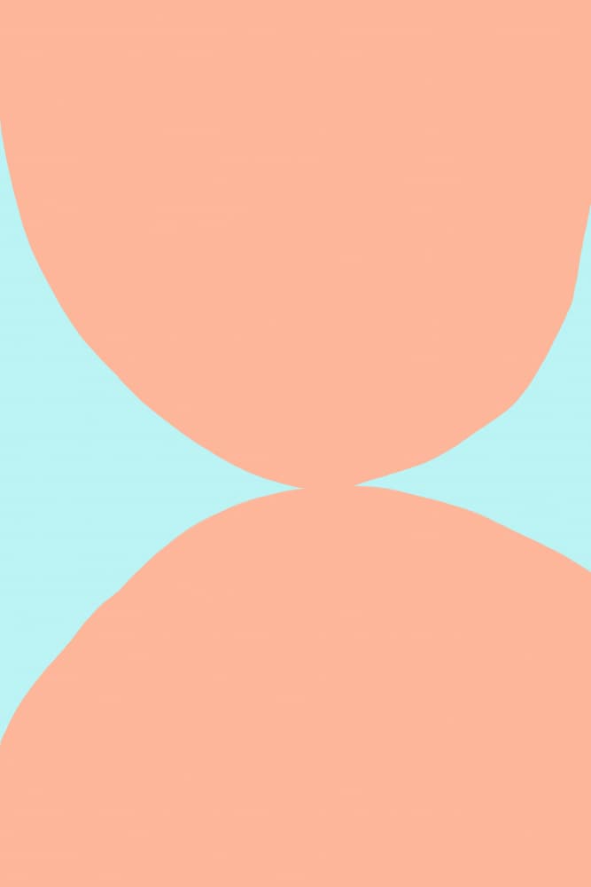 Abstract Peach Curves by Treechild — canvas wall art