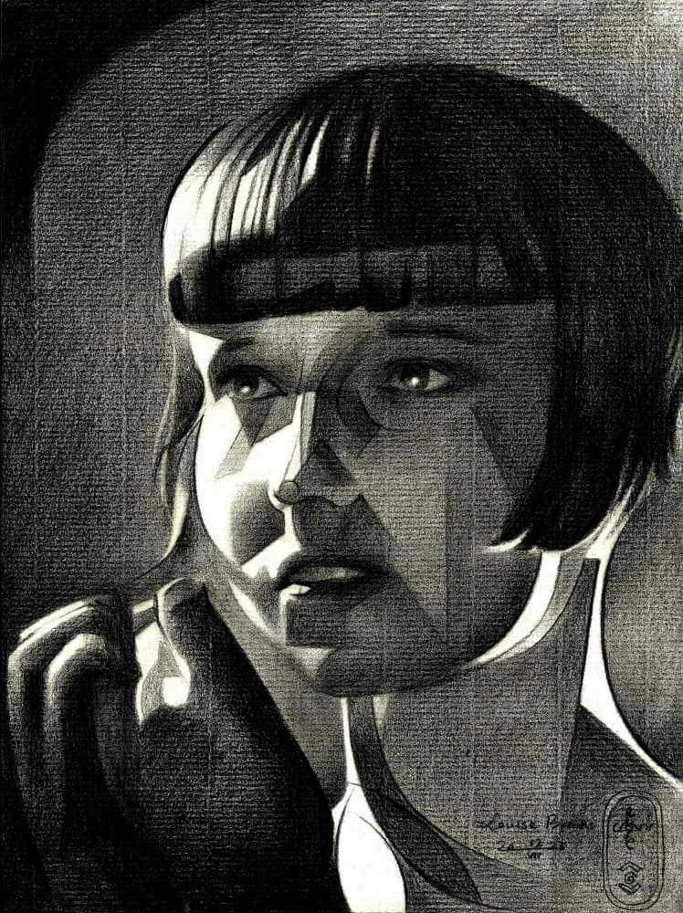 Dramatic Geometric Portrait by Corné Akkers — canvas wall art