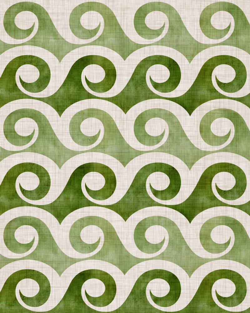 Retro Beach Waves by Kristian Gallagher — canvas wall art