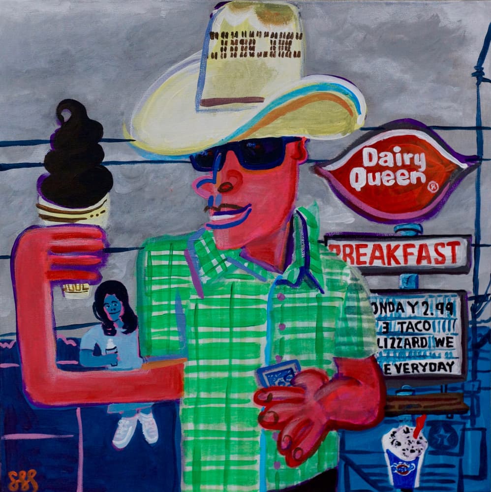 Retro Ice Cream Cowboy by Steve Spencer — canvas wall art