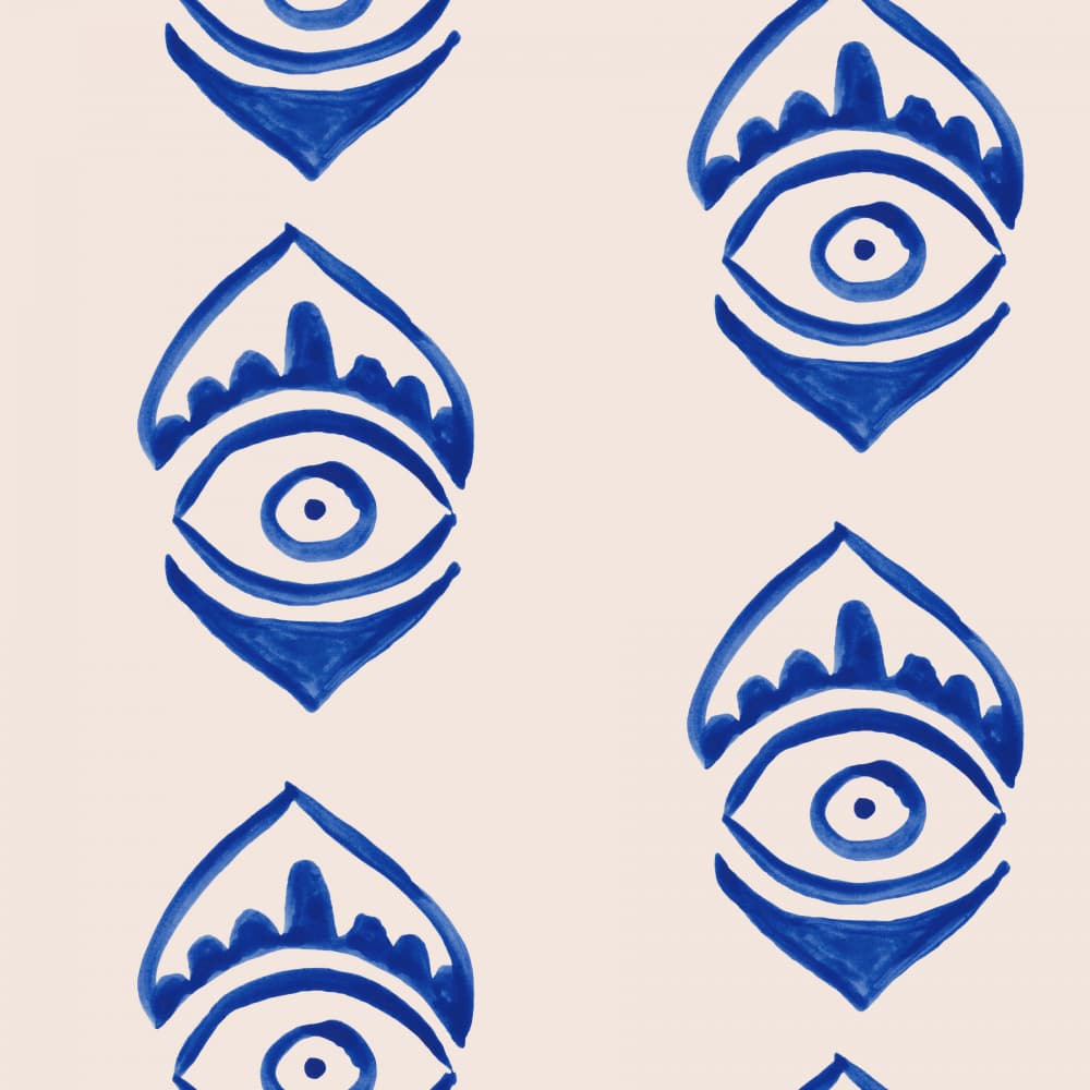 Mystical Blue Eye Pattern by Irene Demetri — canvas wall art
