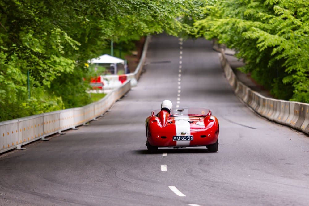 Classic Car Hill Climb by Leif Løndal — canvas wall art