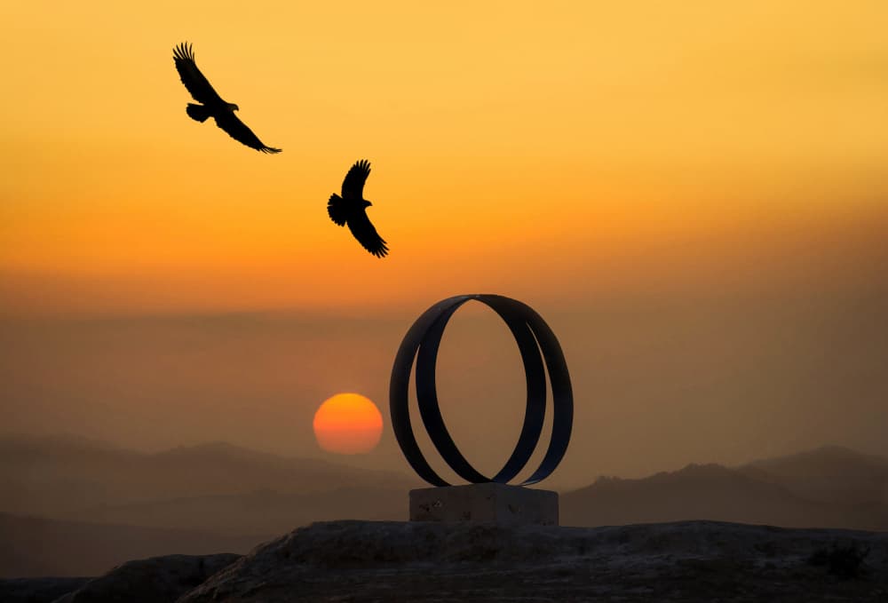 Golden Desert Artscape by אייל בר אור • Eyal Bar Or — canvas wall art