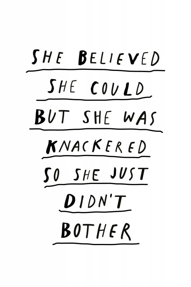 Funny Knackered Quote by Brett Wilson — canvas wall art