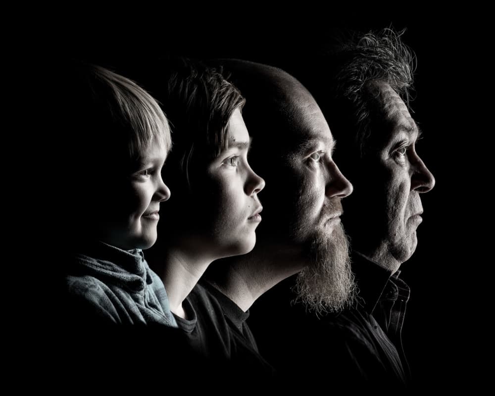 Ages of Man Profiled by Petri Damstén — canvas wall art