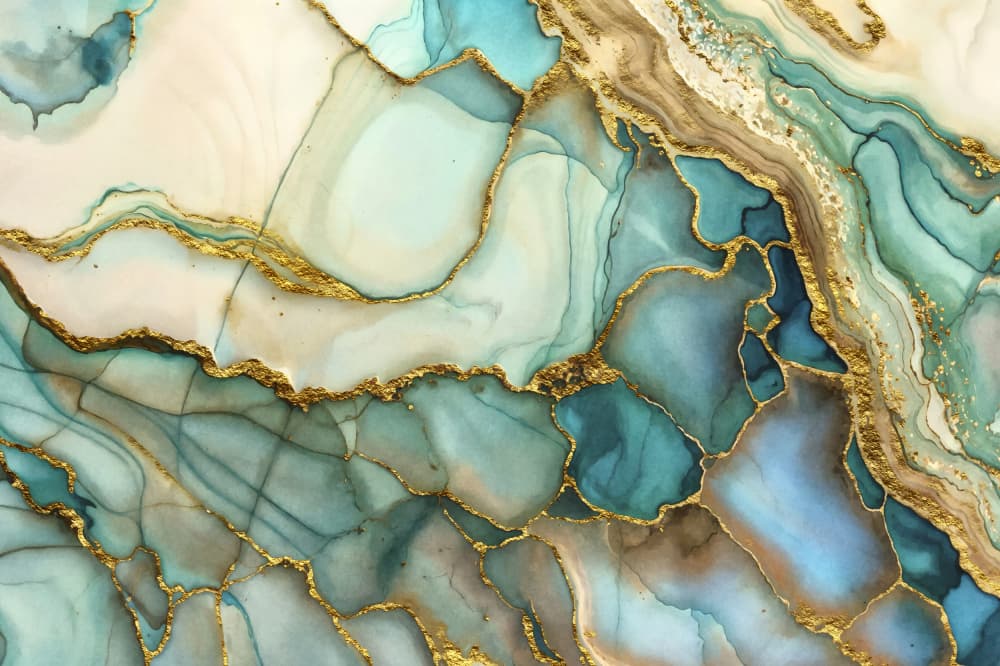 Abstract Marble Gold Flow by Andrea Haase — canvas wall art