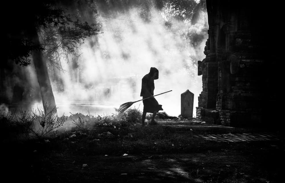 Misty Temple Sweeper by Joxe Inazio Kuesta Garmendia — canvas wall art