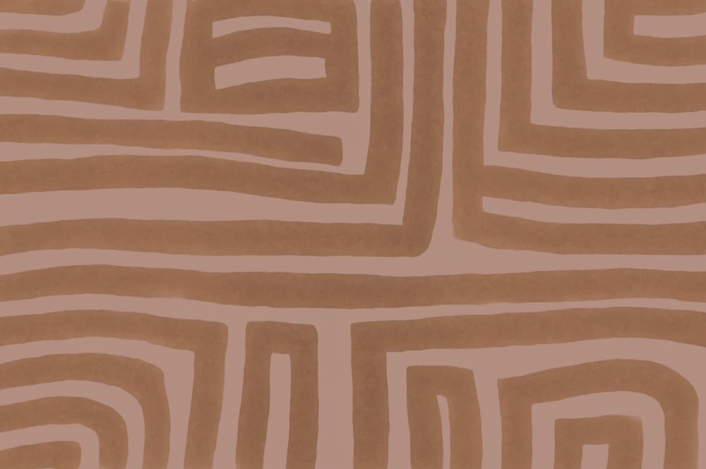 Earthy Tribal Maze by Andrea Haase — canvas wall art