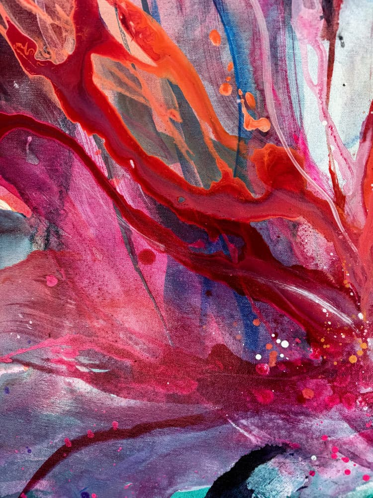 Vibrant Liquid Flow by Anna Viklund — canvas wall art