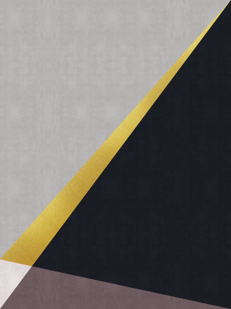 Elegant Gold Triangles by Vitor Costa — canvas wall art