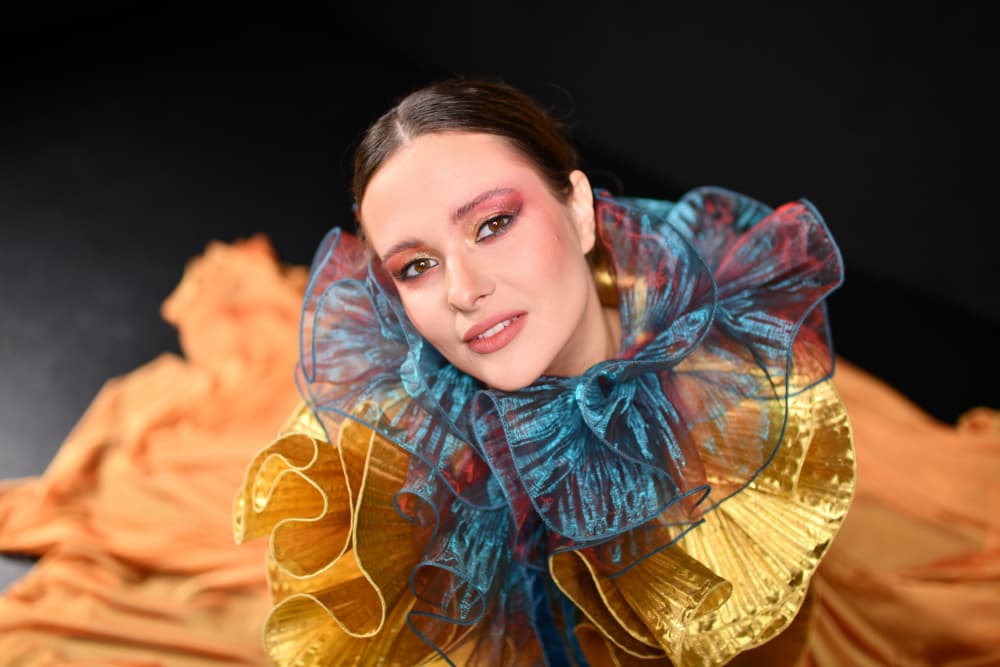 Vibrant Fashion Portrait by Yoram GIL — canvas wall art