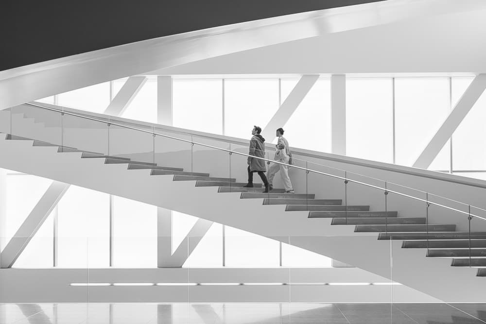 Modern Staircase Ascent by Michiko Ôtomo — canvas wall art