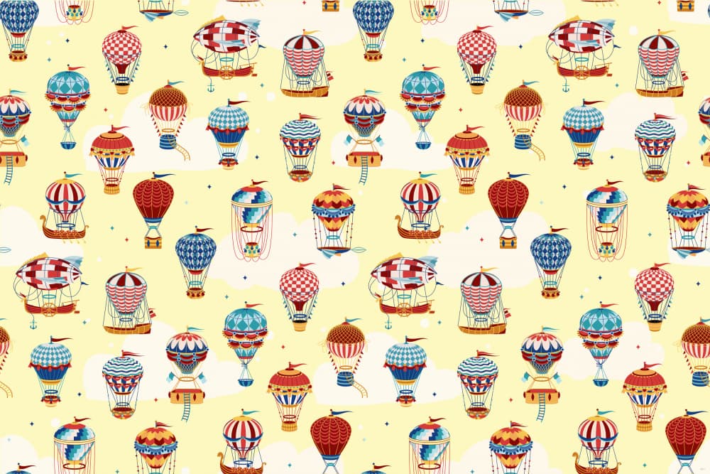 Whimsical Hot Air Balloons by Sue Skellern — canvas wall art