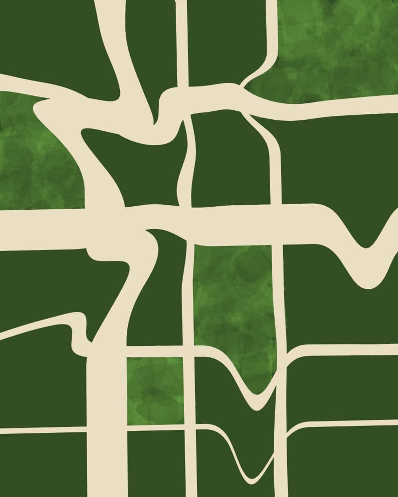 Organic Green Flow by Sannel Larson — canvas wall art