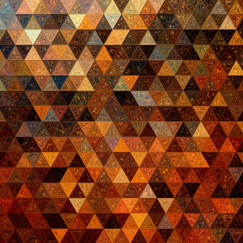 Warm Geometric Mosaic by Justyna Jaszke — canvas wall art