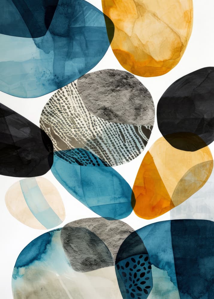 Organic Pebble Forms by Justyna Jaszke — canvas wall art