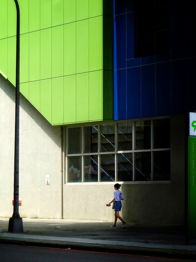 Vibrant Urban Stroll by Yi-Tang Wang — canvas wall art