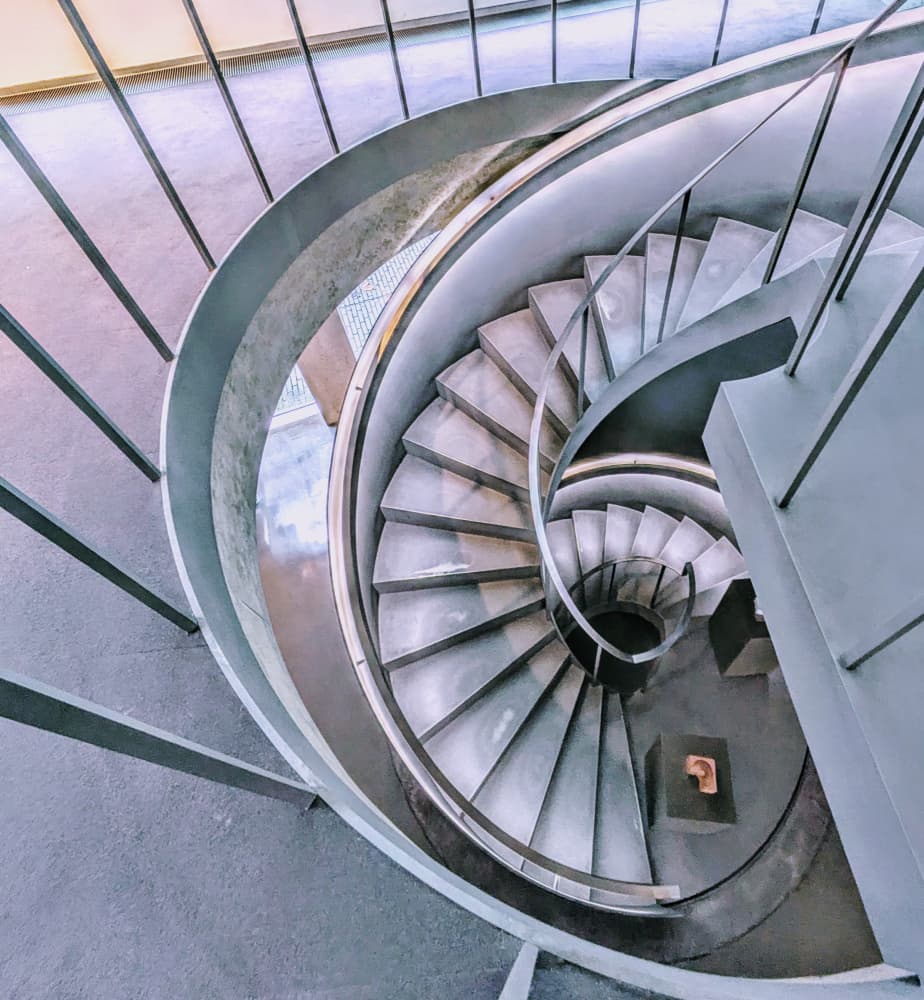 Modern Spiral Staircase by Elizabeth Allen — canvas wall art