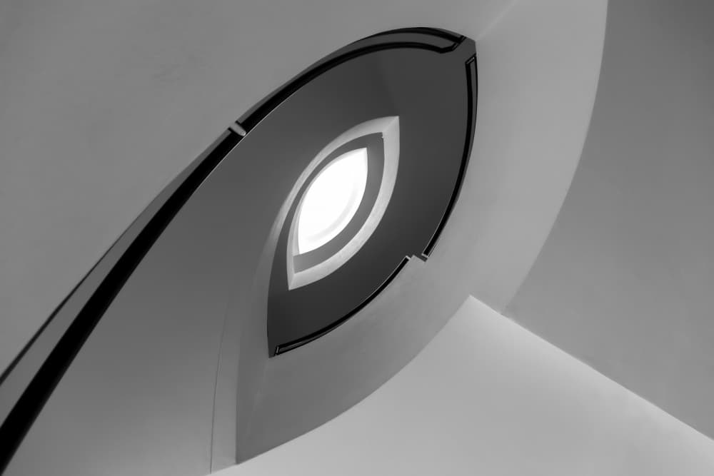 Modern Spiral Staircase by Roswitha Schleicher-Schwarz — canvas wall art