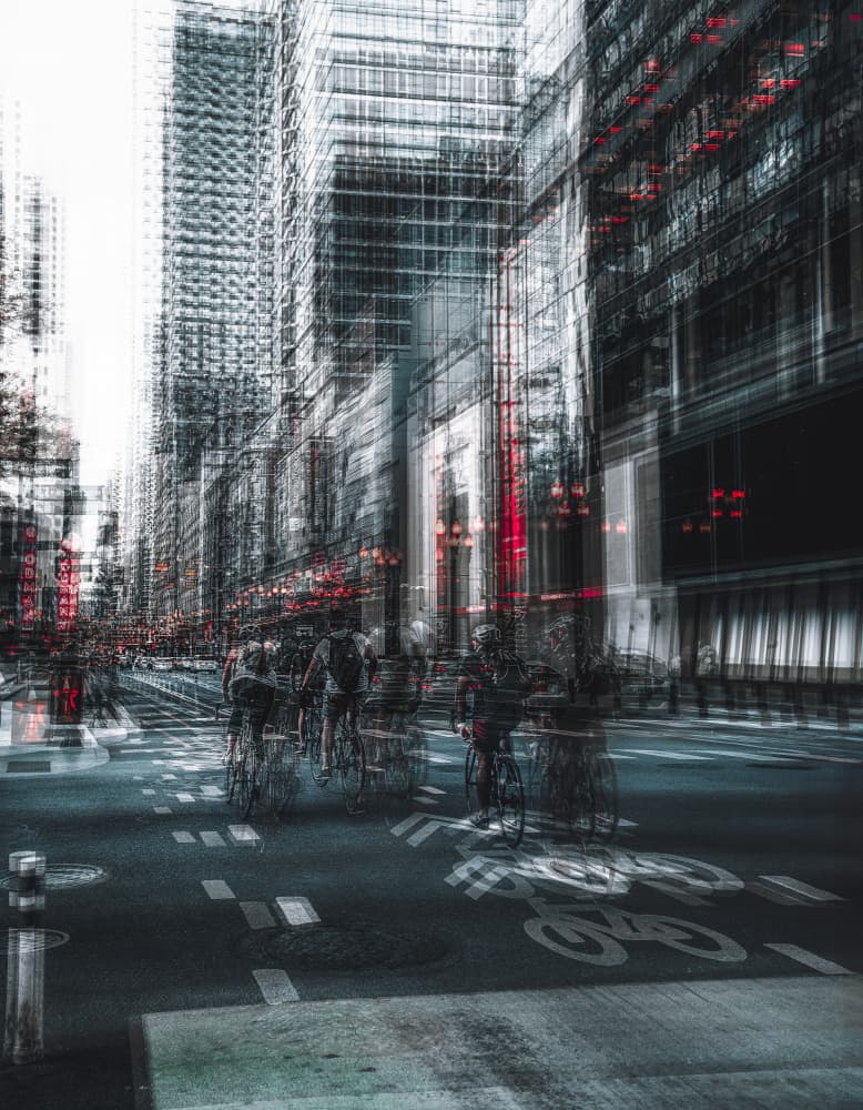Dynamic Urban Cycling by Carmine Chiriacò — canvas wall art