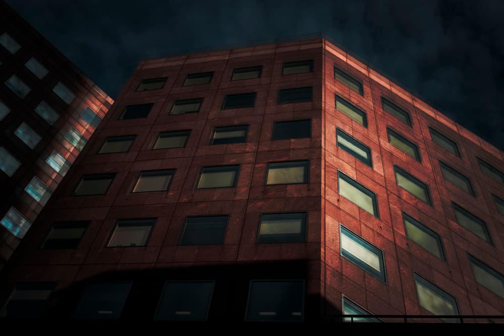 Dark Modern Architecture by Chris Hamilton — canvas wall art